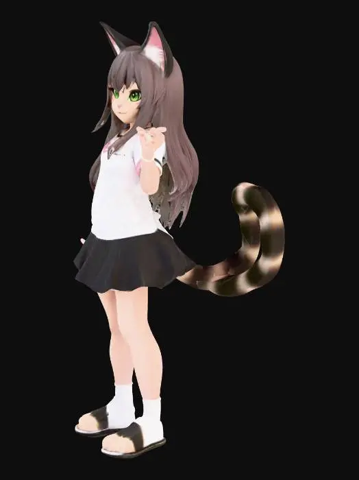 3D model for neko catgirl