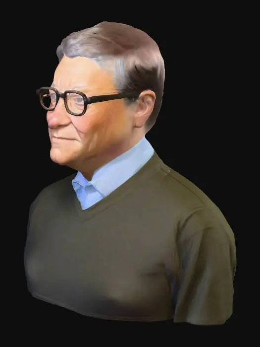 3D model for Man in Sweater with Glasses