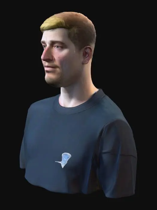 3D model for Individual Looking Upward