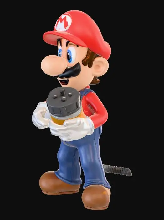 3D model for make me Luigi with a vacume cleaner