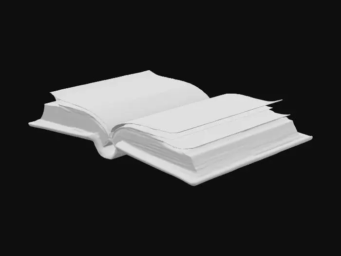 3D model for open photo album with old pictures