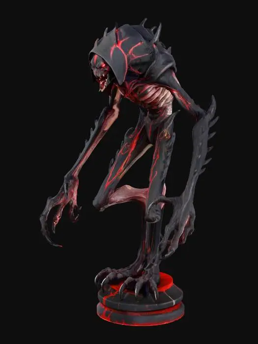 3D model for Ein Läufer als Schachfigur mit dämonischen aussehen