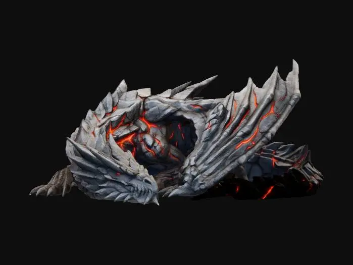 3D model for Lavawyrm