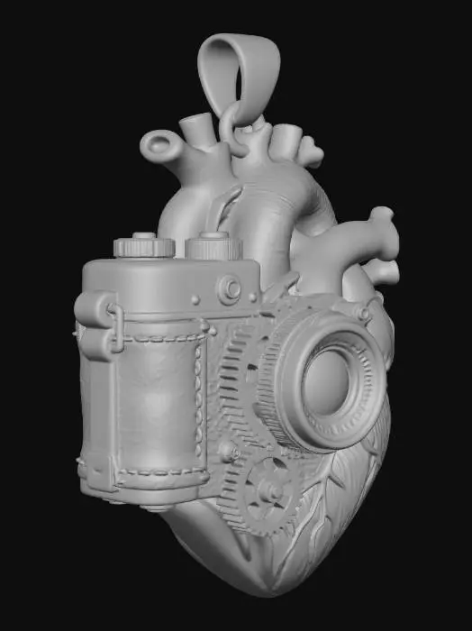 3D model for Clockwork Heart Pendant