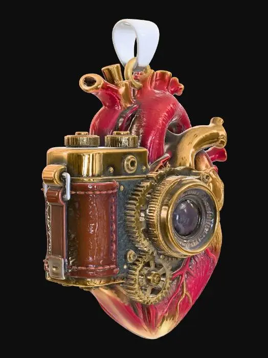 3D model for Clockwork Heart Pendant