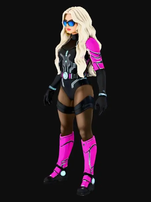 3D model for Cyber Glam Heroine