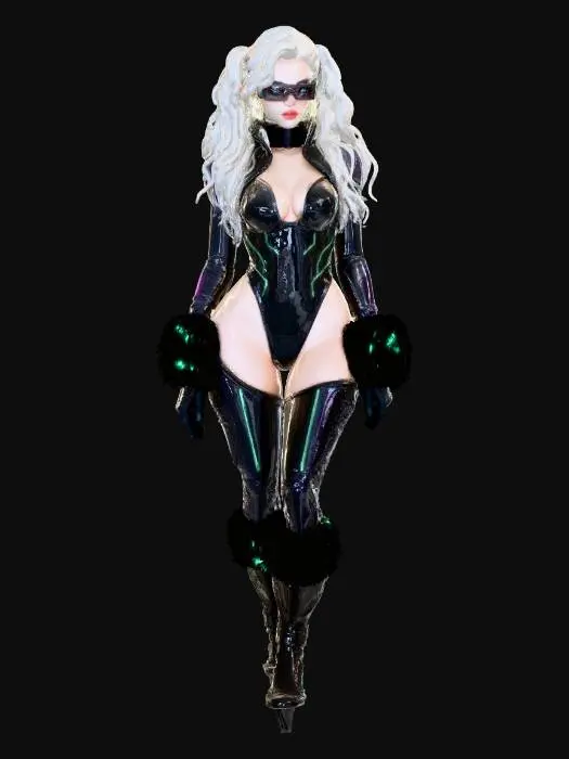 3D model for Cyberpunk Warrior