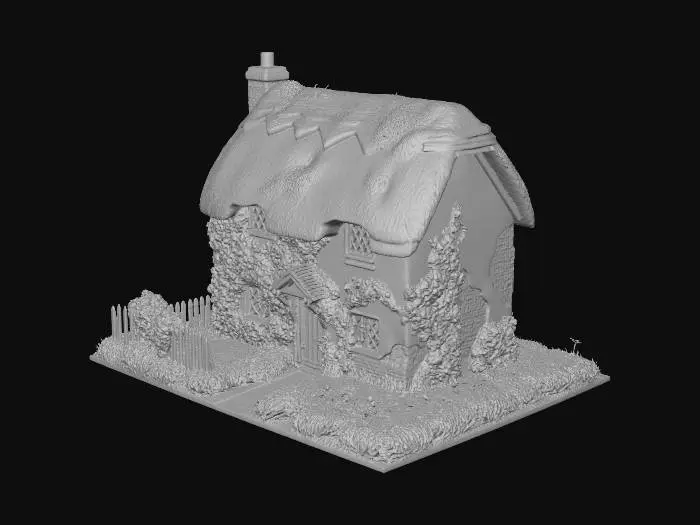 3D model for Thatched Cottage Ivy-Clad