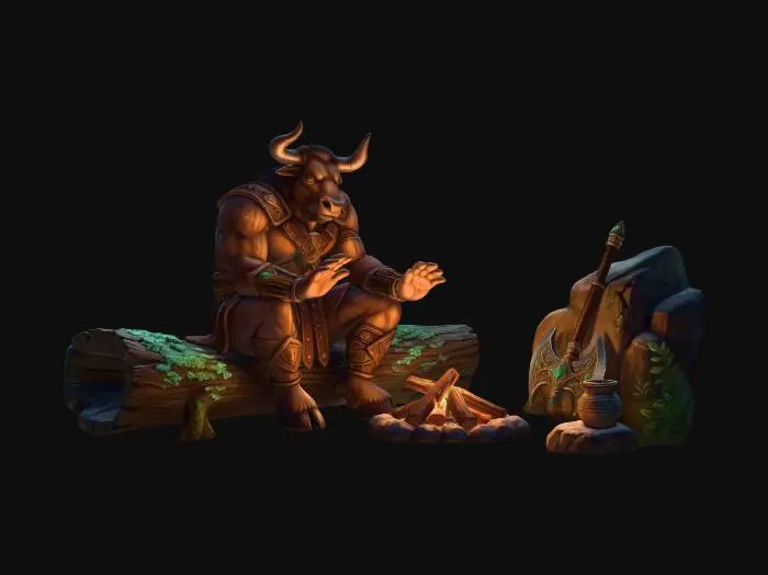 3D model for Moonlit Minotaur by the Ember Camp