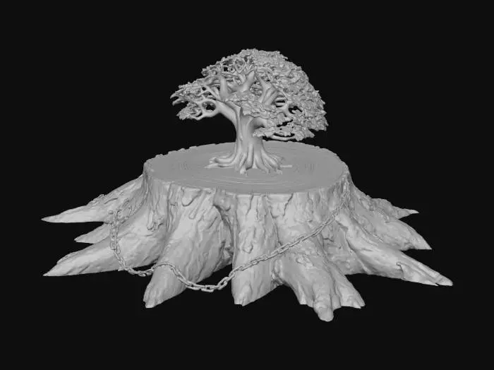 3D model for Tree of Time on a Stump