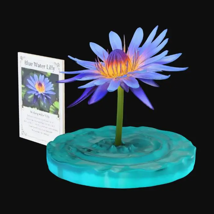 3D model for Blue Water Lily