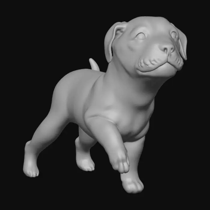 3D model for Puppy in the Tall Grass