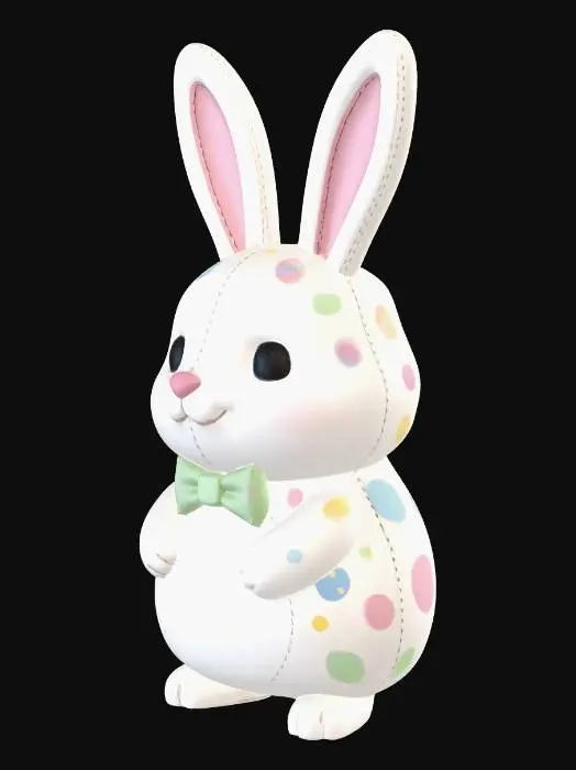 3D model for Pastel Polka Dot Bunny, #EasterEgg2026#