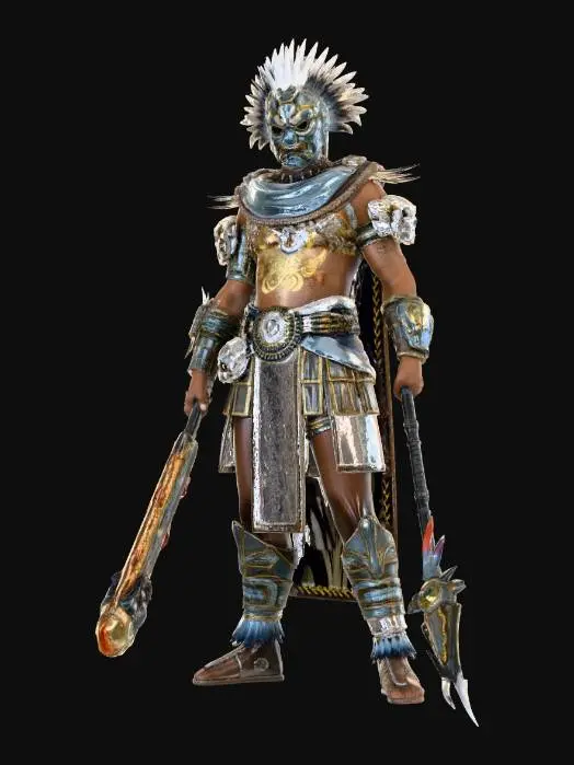 3D model for Plumed Aztec Warrior