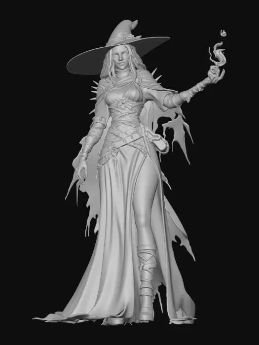 3D model for Crimson Ember Witch