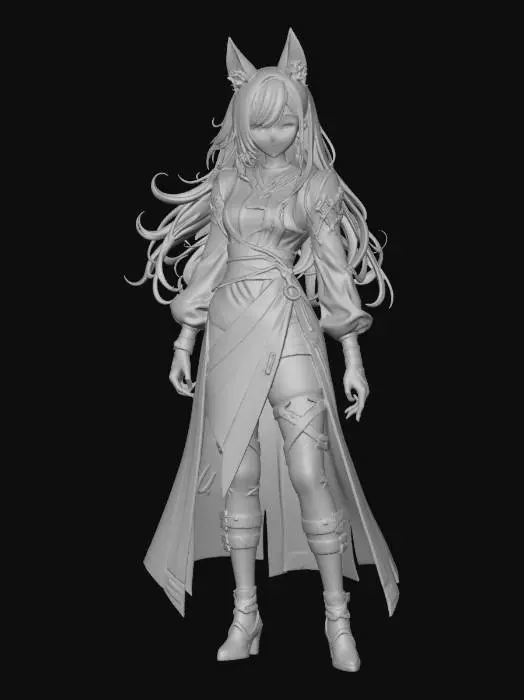 3D model for Blue Wolf Nightfall