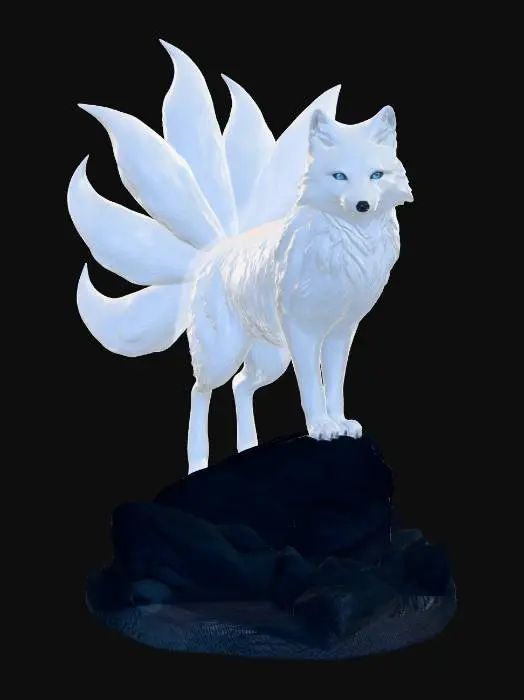 3D model for Nine-Tailed Snow Fox