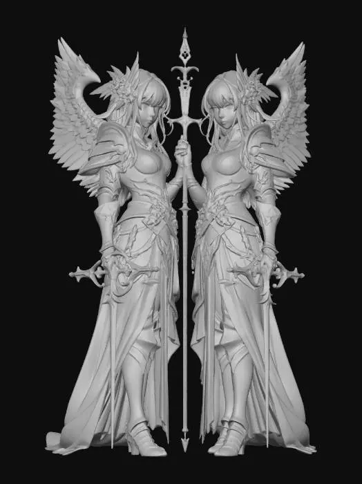 3D model for Twin Valkyries of Steel