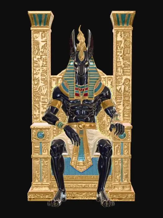 3D model for Anubis on the Golden Throne