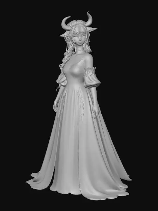 3D model for Crystal Horned Queen