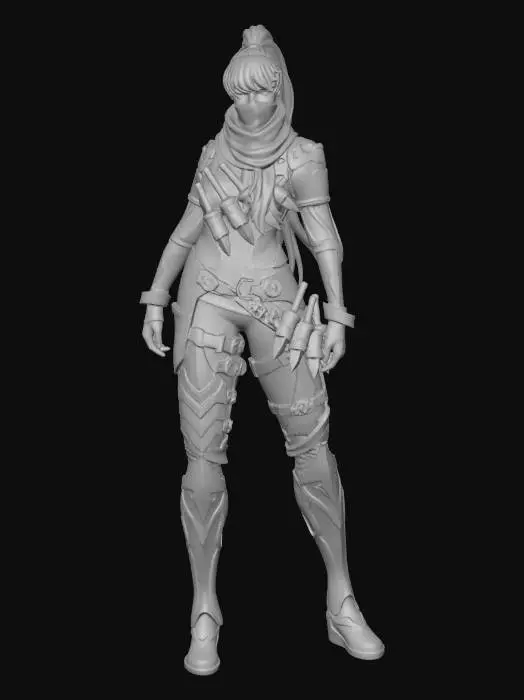 3D model for Crimson Scarf Assassin