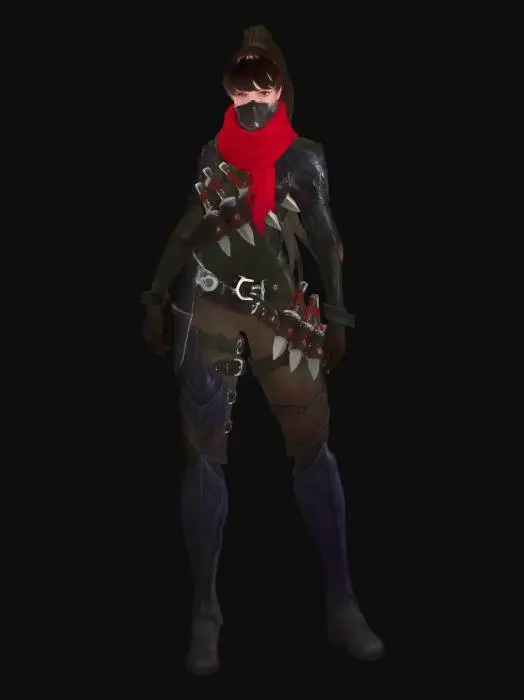 3D model for Crimson Scarf Assassin