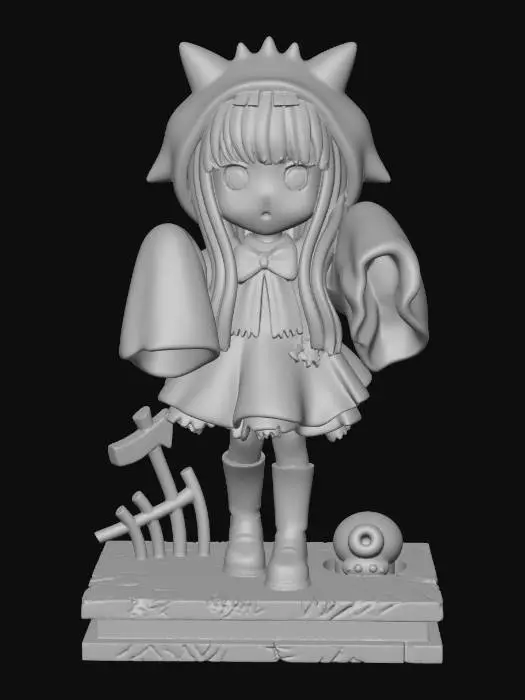 3D model for Violet Hooded Dreamgirl