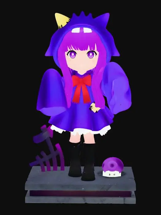 3D model for Violet Hooded Dreamgirl