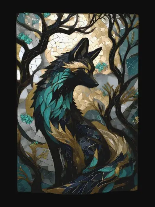 3D model for Stained Glass Fox