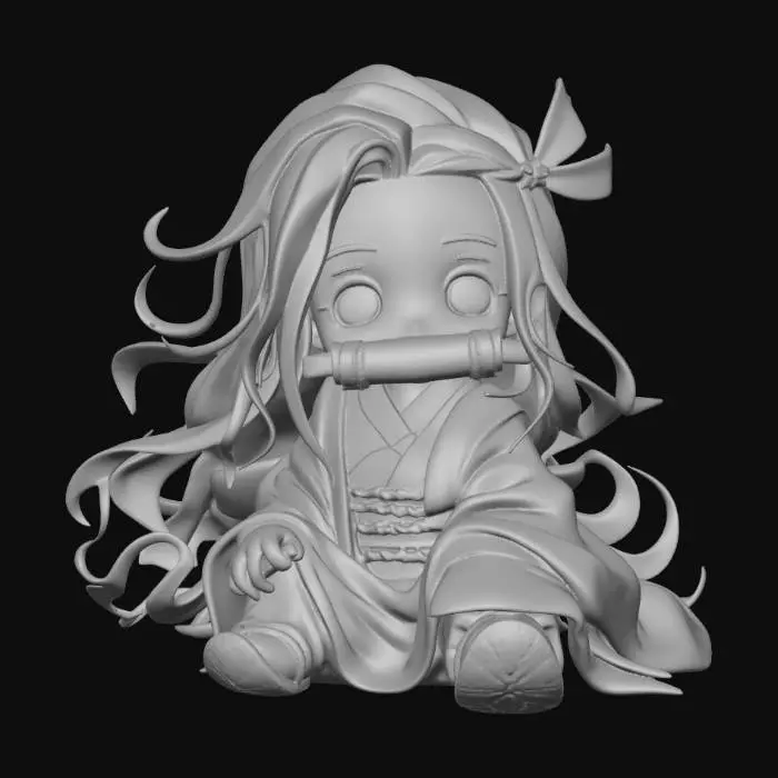 3D model for Chibi Nezuko in a Kimono