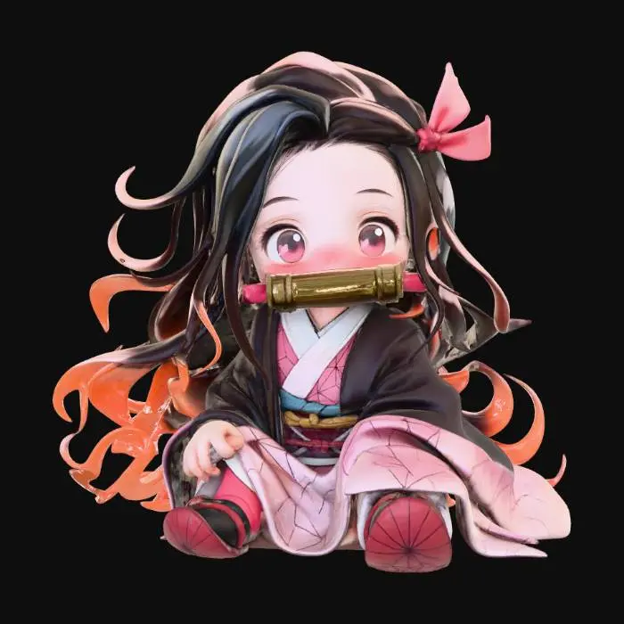 3D model for Chibi Nezuko in a Kimono