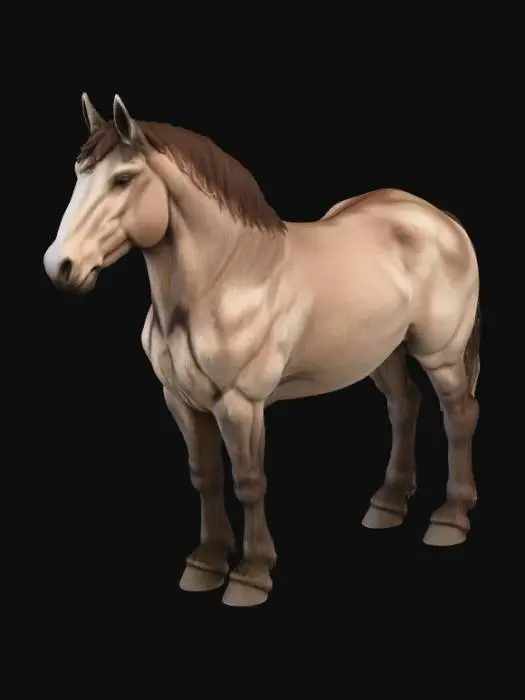 3D model for Noriker Stallion Portrait