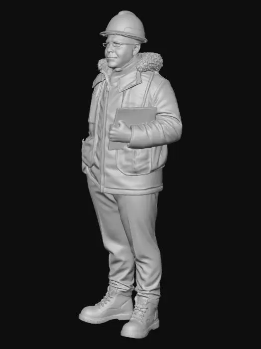 3D model for Construction Worker with Tablet