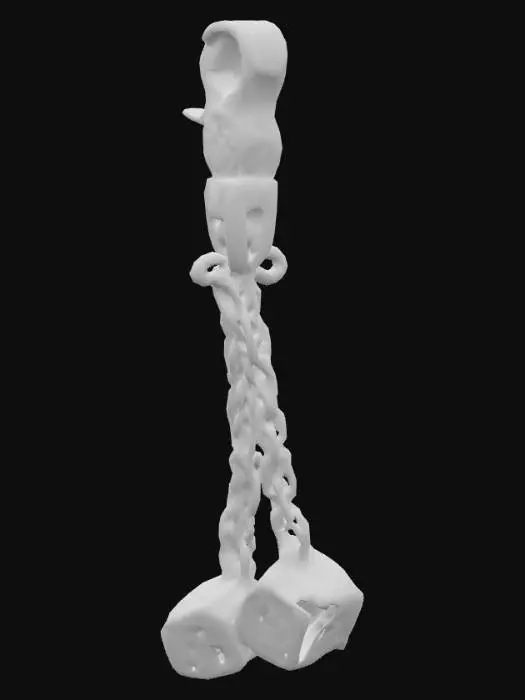 3D model for Chain Dice Clip