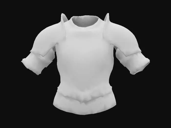 3D model for The object features a copper plated, maximilian style armor pauldron from 16th century germany. It is ornate, covered in forest engravings, and is superbly crafted for the rigors medieval warfare.