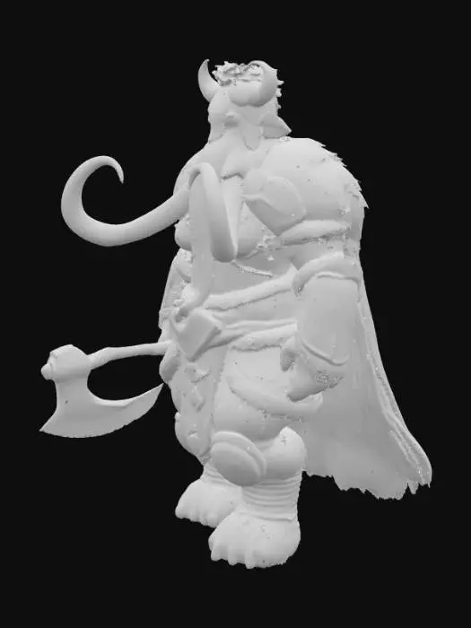 3D model for Mammoth Warrior in the Mountains