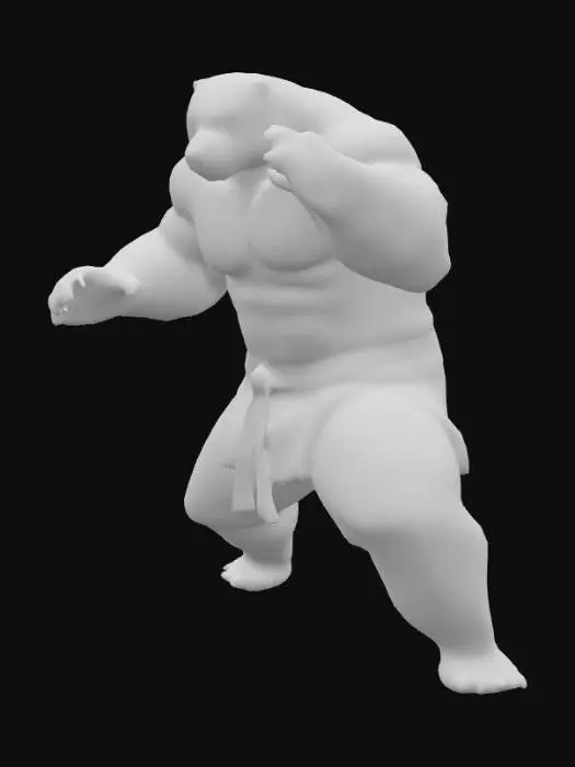 3D model for Karate Bear Warrior, #PBR#