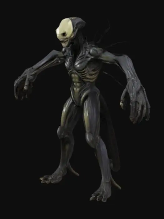 3D model for demon xenomorph  human parts demon  t pose 