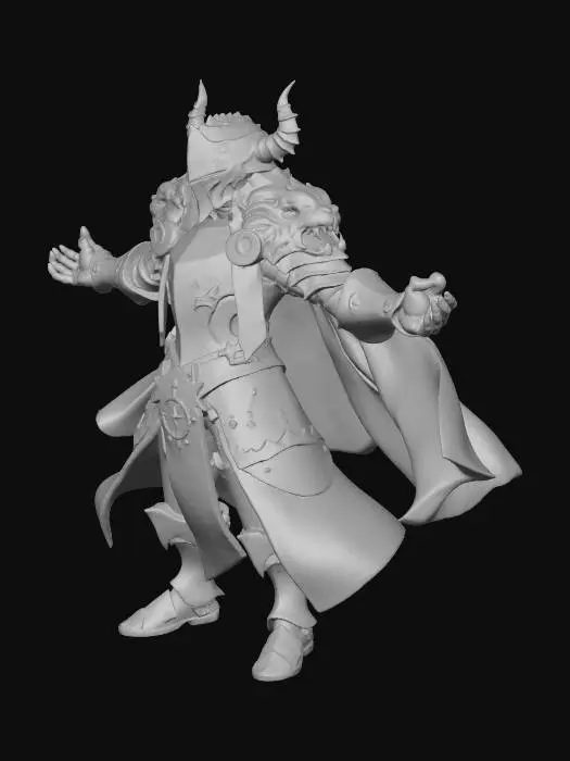 3D model for Flaming Knight of Valor