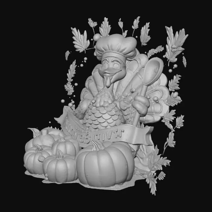 3D model for #Thanksgiving# Feast Turkey,