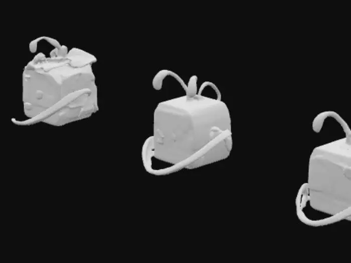 3D model for Blender Cube Creature