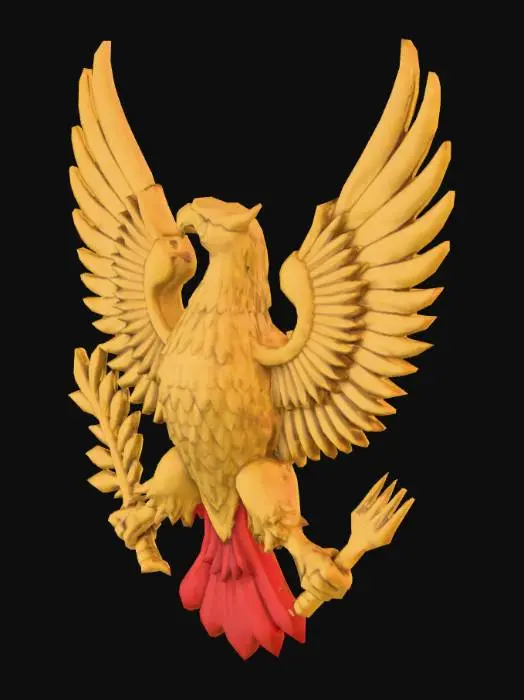 3D model for a roman standard which represents a player on a war map in a strategy game