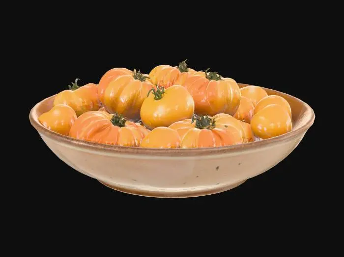 3D model for Bowl of Yellow Tomatoes