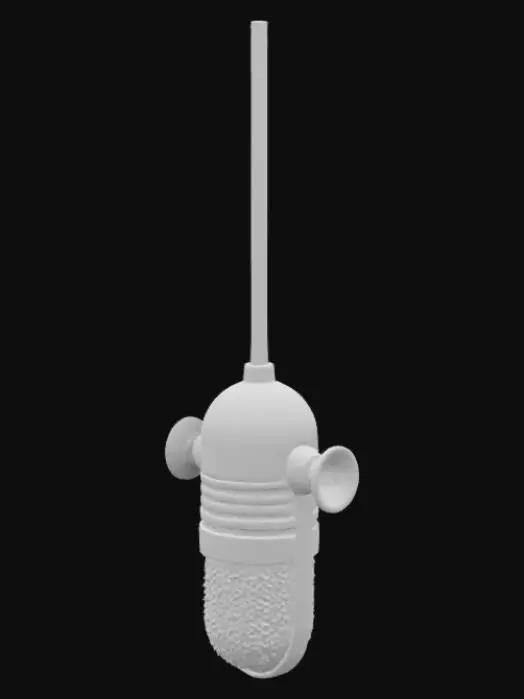 3D model for a microphone that hangs down
