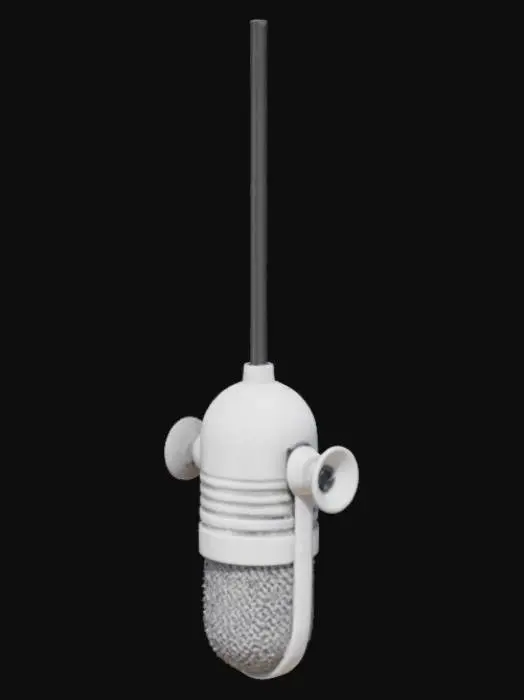 3D model for a microphone that hangs down
