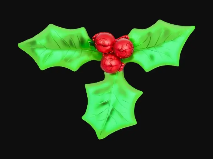 3D model for Holly Leaves and Berries