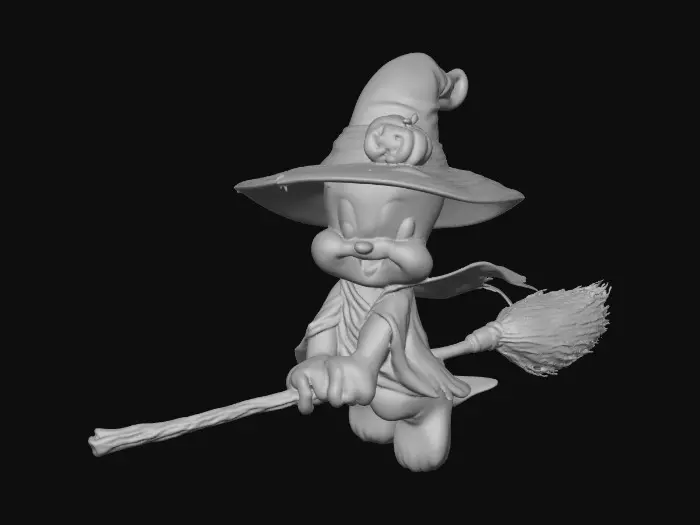 3D model for Flying Ghost Apprentice, #Halloween2025# Casper broom flight witches