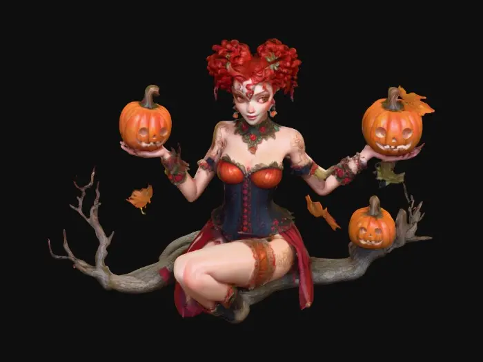 3D model for #Halloween2025#, Halloween Enchantress