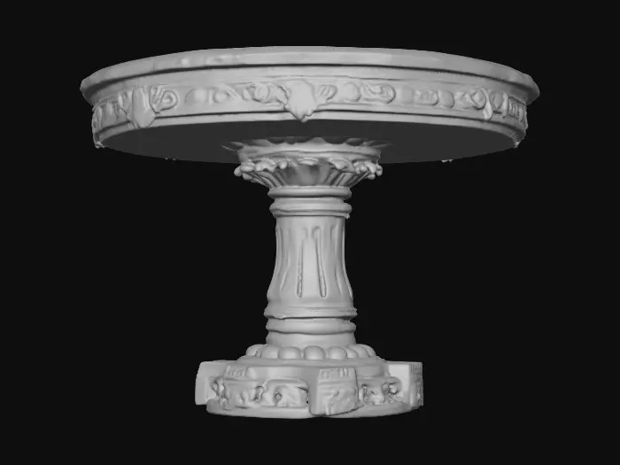 3D model for Ornamental, round , Pedestal,  gold, white, concrete, Table, Rocco #Thanksgiving#