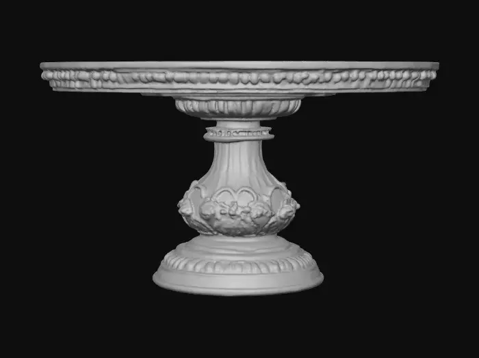 3D model for Ornamental, round , Pedestal,  gold, white, concrete, Table, Rocco #Thanksgiving#